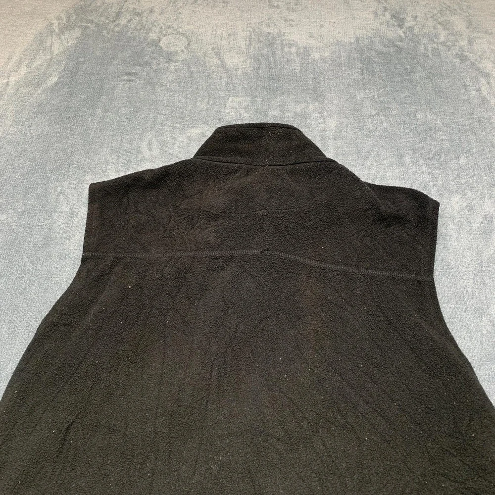 Caribou Creek Vest Mens Large Black Fleece Full Zip Mock Neck Hiking Outdoor